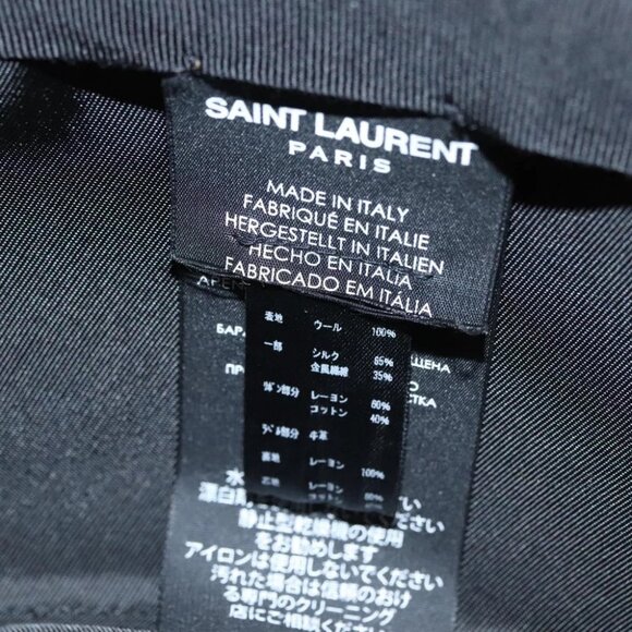 SAINT LAURENT Hat Canvas Gold Tone - Picture 12 of 15